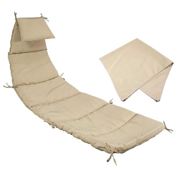 Ames Outdoor Hanging Lounge Chair Replacement Cushion and Umbrella Fabric - Beige