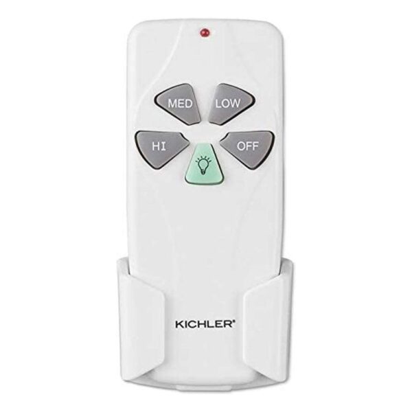 Kichler 337001WH, Three Speed and Light Dimming Remote Control, White