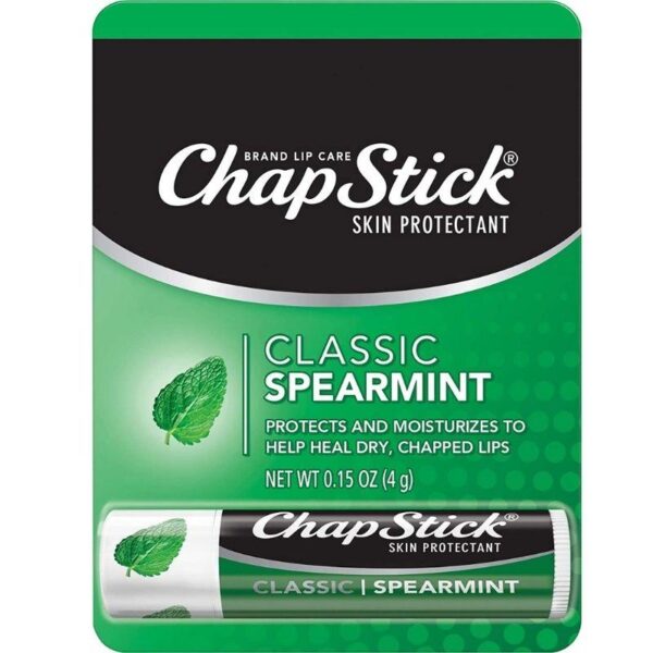 ChapStick Classic Spearmint Lip Balm Tubes, Spearmint ChapStick for Lip Care - 0.15 Oz