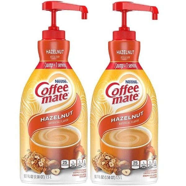 Nestle Coffee mate Coffee Creamer, Hazelnut, Concentrated Liquid Pump Bottle