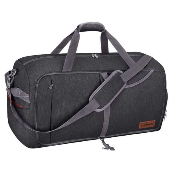 Canway 65L Travel Duffel Bag, Foldable Weekender Bag with Shoes Compartment